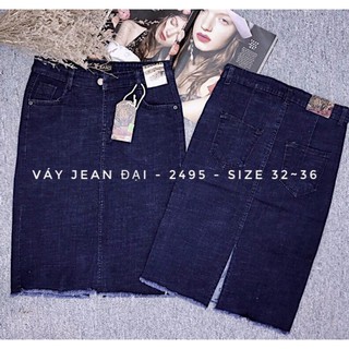 [size đại] CHÂN VÁY JEAN BÚT CHÌ BIG SIZE