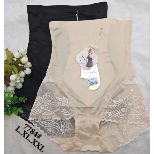 (7784)quần gen satin chống cuộn _ren đùi chìm 3D điệu đà