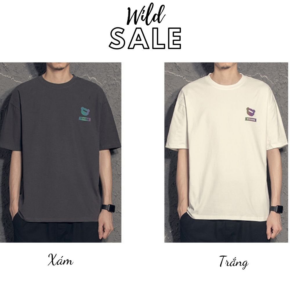 Áo Phông cộc tay rộng OVERSIZE,áo phông nam nữ hoạ tiết Chú Gấu phản quang trending,áo thun Unisex vải cotton, | BigBuy360 - bigbuy360.vn
