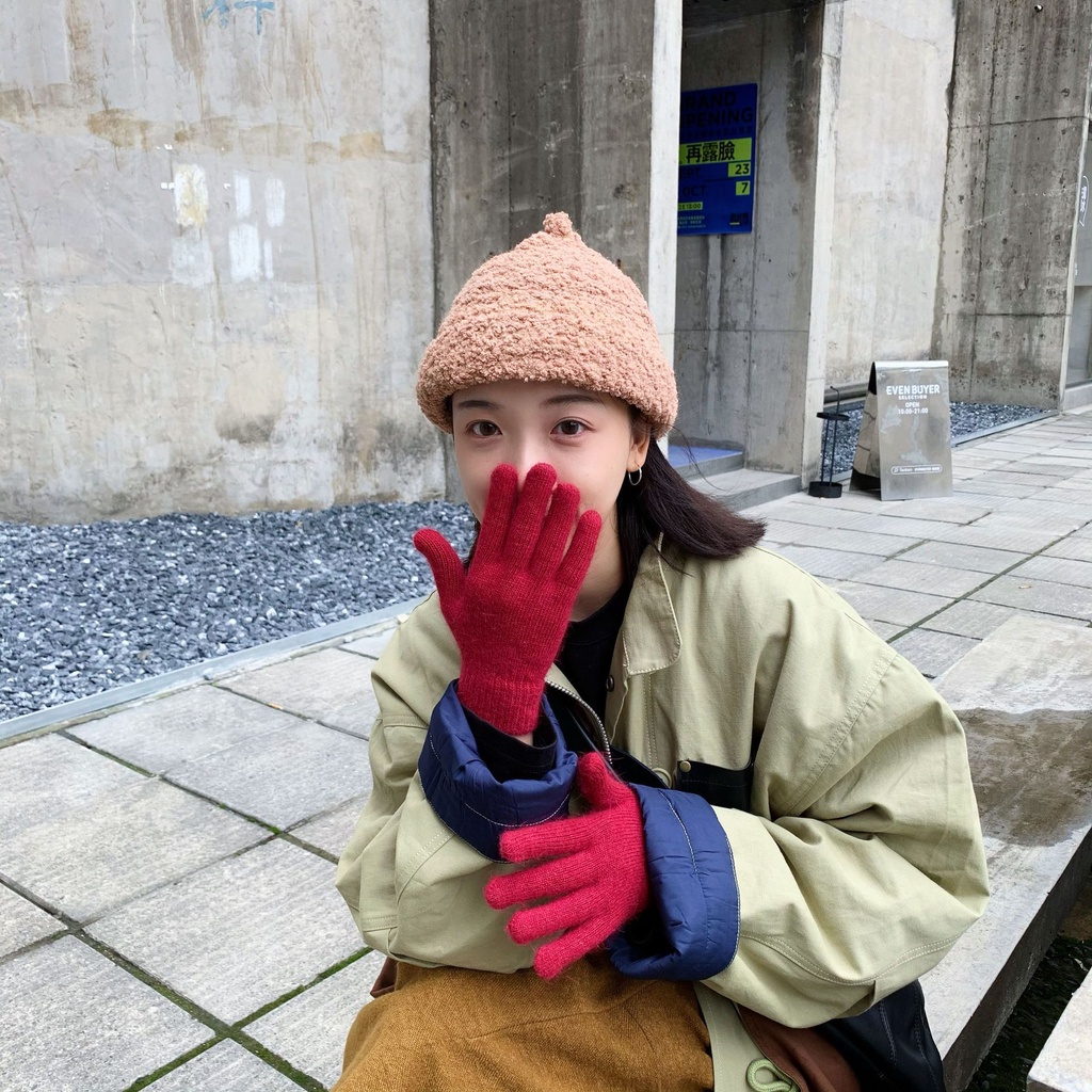 Nón lông cừu phong cách Nhật Bản dễ thương dành cho nữ