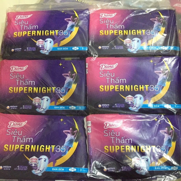 Combo 6 gói Băng vệ sinh Diana Super Night 35cm