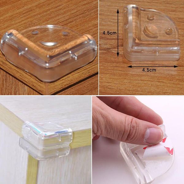 Set 4 Miếng Bọc Góc Bàn Bịt Cạnh Bàn Silicon CAO CẤP Góc Vuông An Toàn Cho Bé
