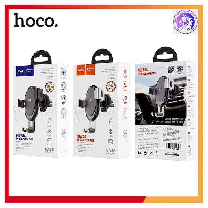 Gía Đỡ Điện Thoại Gắn Cửa Thoát Khí Trên Ô Tô Hoco CA56 3.5-6 Inch | BigBuy360 - bigbuy360.vn