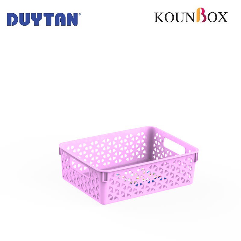 Rổ nhựa chữ nhật đan Duy Tân 1T7-2T1-2T6 Giao màu ngẫu nhiên