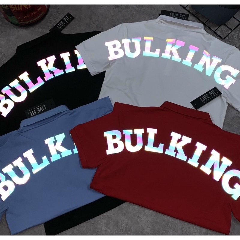 áo thun nam BULKING cổ trụ phản quang,áo thun nam body cotton 100%