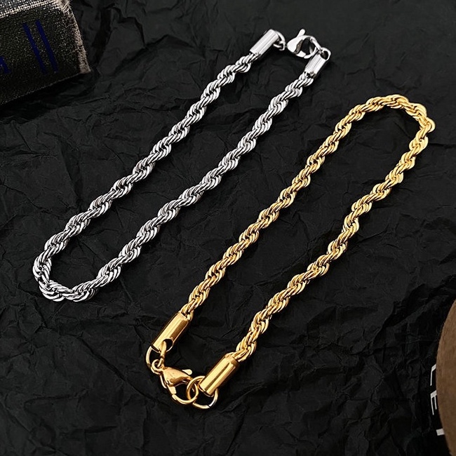 Vòng Tay Xoắn Ốc Smooth Men's Thời Trang Nam Cá Tính Streetwear JIno Studio Màu Vàng Bạc Đẹp Cao Cấp Khỏng Gỉ