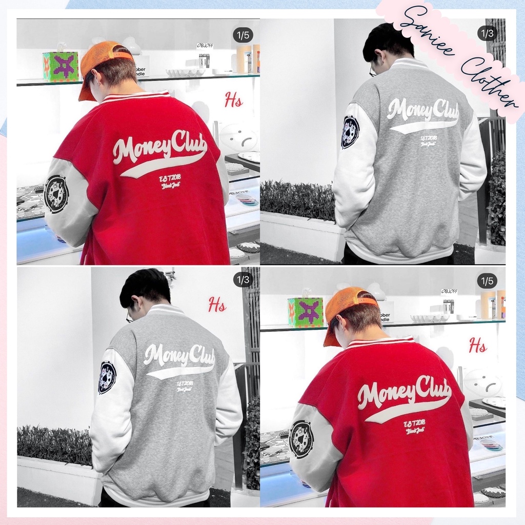 Áo Bomber Nam Nữ, Áo Bóng Chày Unisex Phối chữ M Chất Nỉ Dày Min Saniee Clother | BigBuy360 - bigbuy360.vn