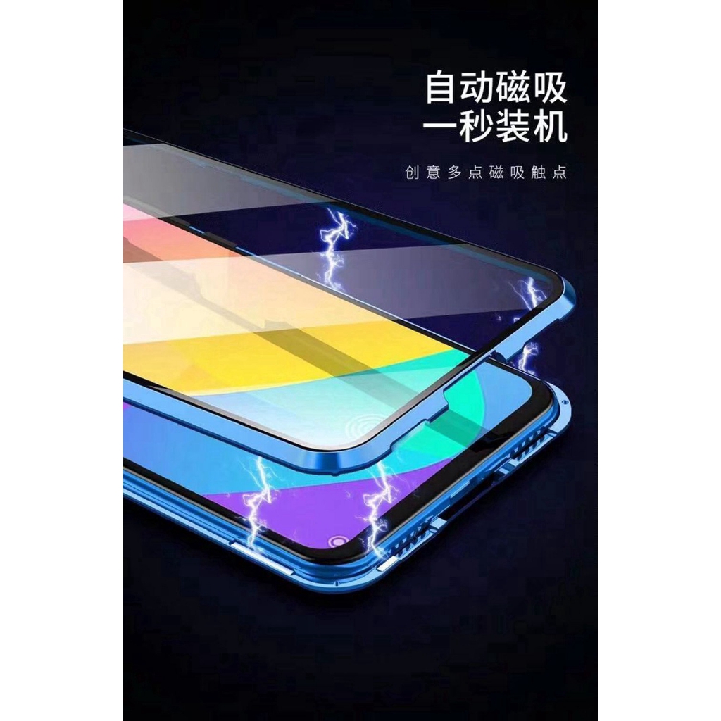 Bao Da Điện Thoại Kính Cường Lực Hai Mặt Nắp Lật Nam Châm Cho Xiaomi Mi Cc9 Pro A3 Note 10 Mi Note10 Vỏ