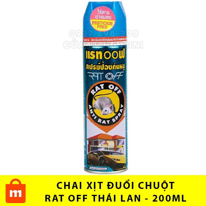 【CHẤT LƯỢNG】 Chai (Bình) Xịt Đuổi Chuột Rat Off - Anti Rat Spray Thái Lan (Có Tem Vàng)