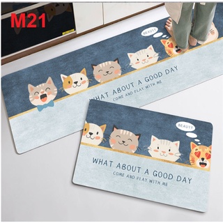 Thảm bếp, thảm chùi chân, nhiều hoa văn họa tiết bằng vải nỉ, bám sàn thấm nước tốt