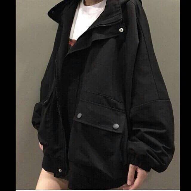 Áo Khoác Jacket Kaki Túi Hộp Unisex
