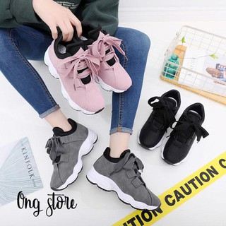 Giày thể thao Hàn Quốc - Độn đế lượn sóng