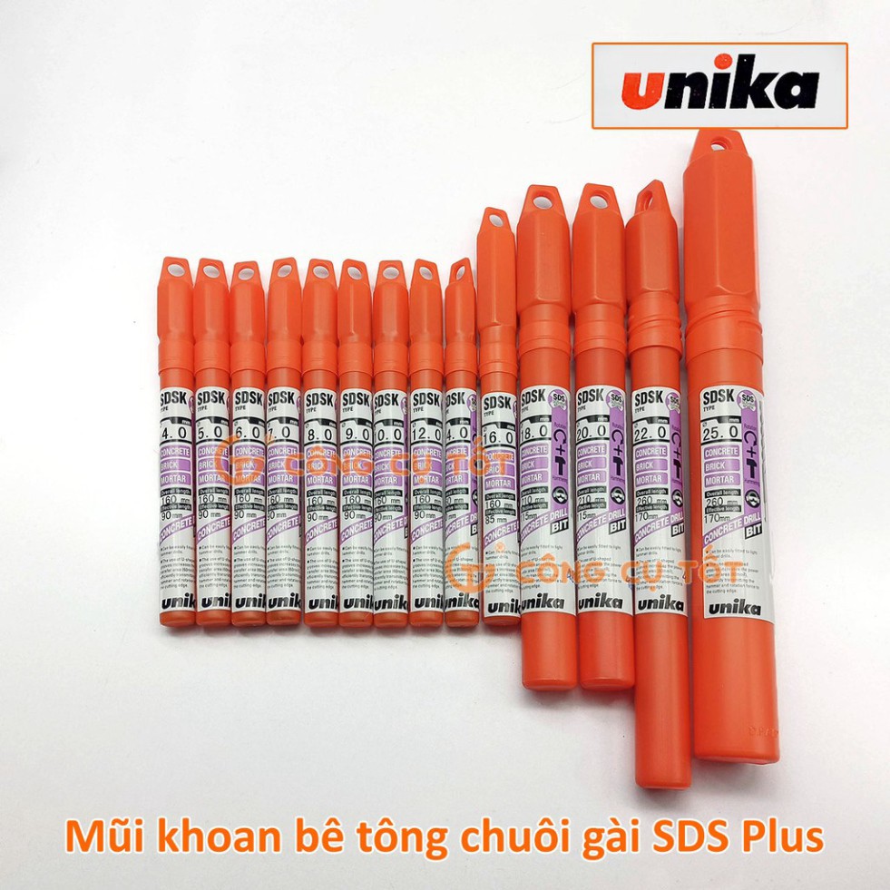 Mũi khoan bê tông chuôi gài Unika Nhật Bản SDSK