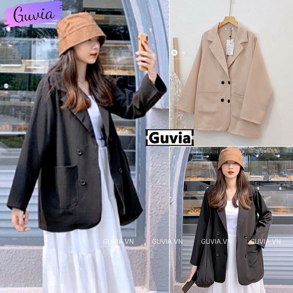 Áo khoác vest trơn form rộng chất nhung Mango Áo blazer ulzzang Cá Tính Unisex ABZ Guvia