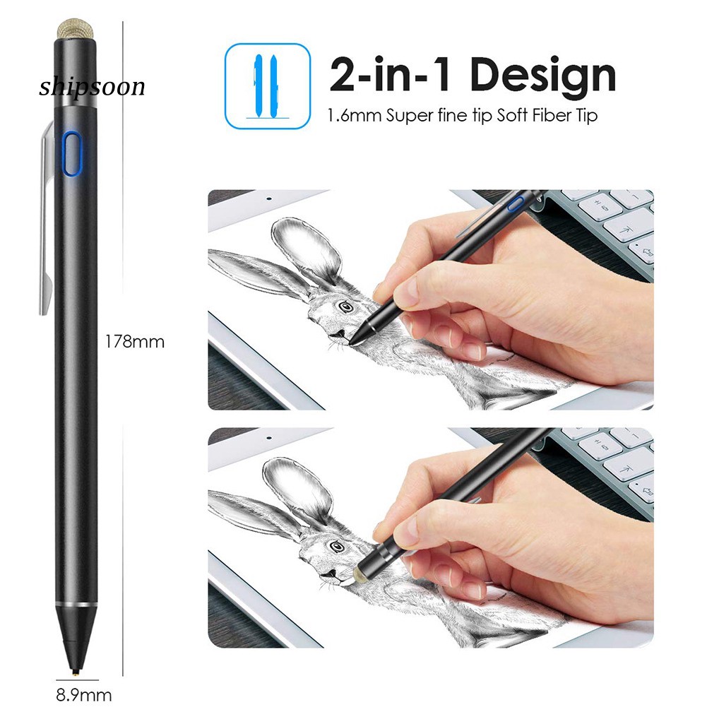 Bút cảm ứng stylus ngòi 1.6mm dành cho iPhone iPad Samsung HUAWEI