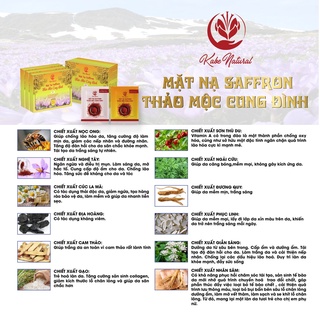 Mặt Nạ Saffron Thảo Mộc Cung Đình (Hộp 24 gói, liệu trình 3 tháng)