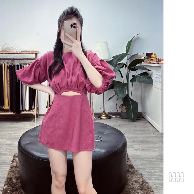 ❤️Jumpsuit tay phồng khoét eo kèm hình thật