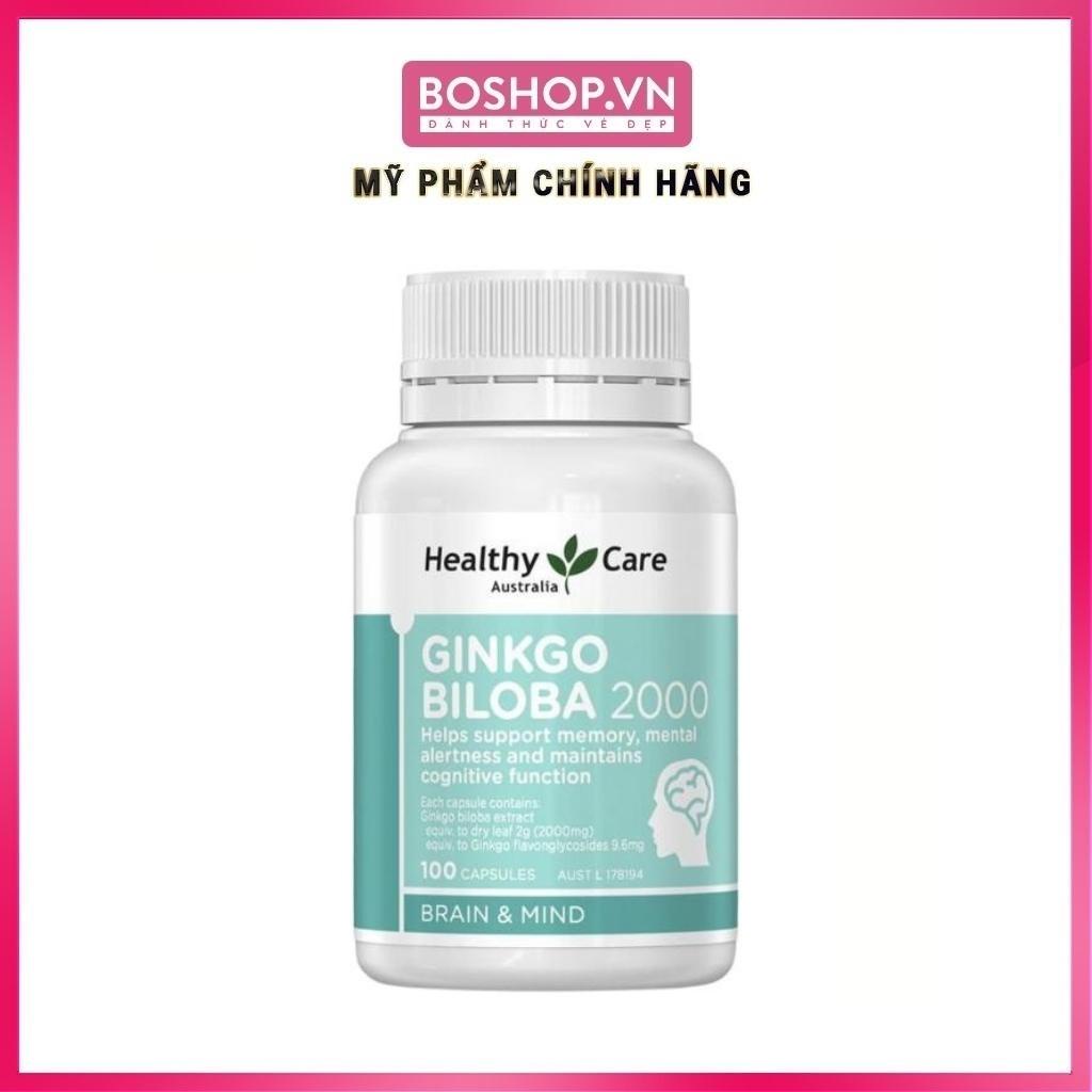 Viên Uống Bổ Não Healthy Care Ginkgo Biloba 2000mg 100 Viên Chuẩn Chính Hãng Úc