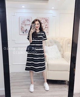 Đầm suông sọc