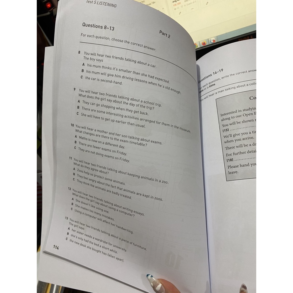 Sách - Collins English for exams : B1 Preliminary for schools 8 practice tests