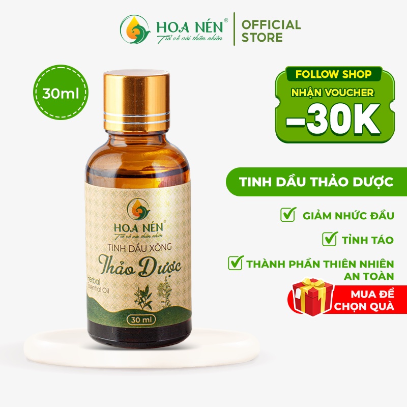 Tinh dầu xông thảo dược Hoa Nén - Xông tinh dầu giải cảm, tốt cho sức khỏe 30ml