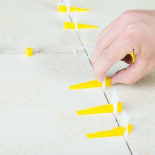 100 Sets Flooring Level Tile Leveling Spacer Construction Wedges Strap Clips