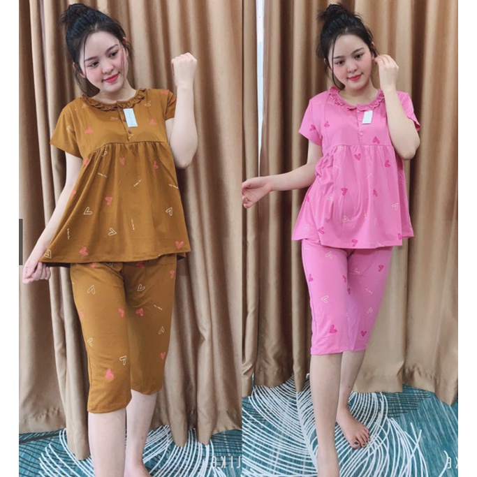 bộ đồ mặc bầu và sau sinh hoạ tiết cực xinh