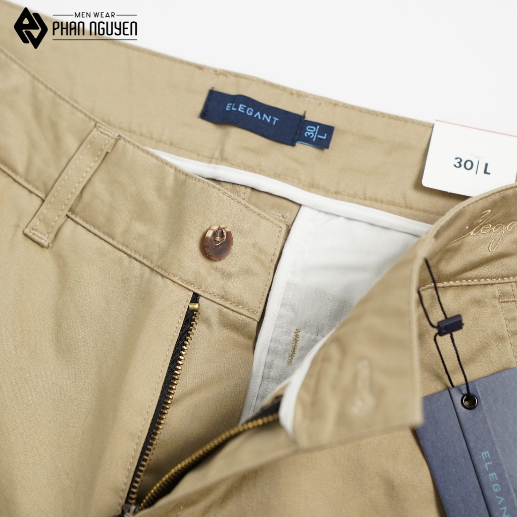 Quần kaki nam ống suông Elegant PHAN NGUYỄN thiết kế trẻ trung, chất liệu cotton co giãn thoải mái QKK.079-081