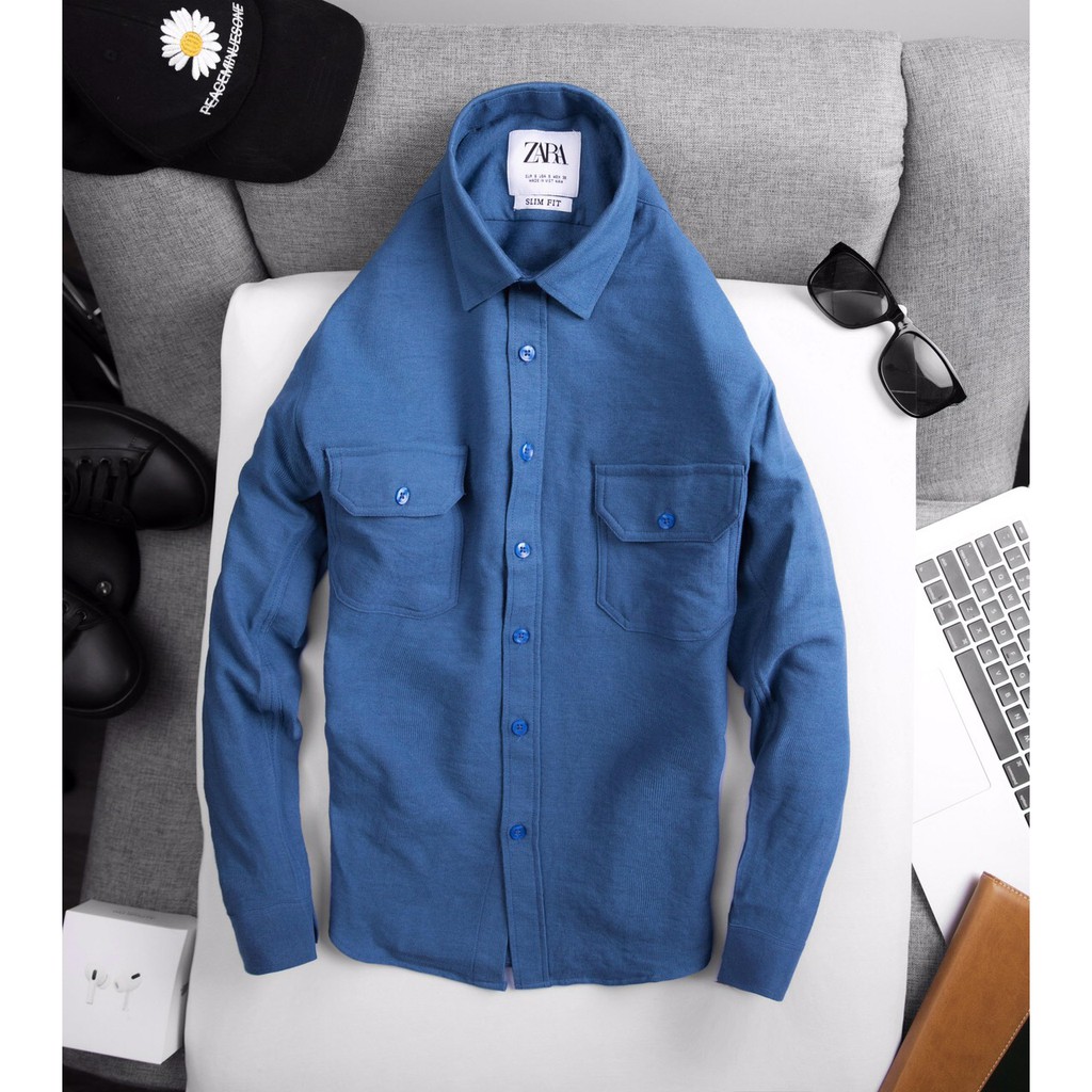 [ZARA] Áo sơ mi Nam dài tay [BAO ĐỔI TRẢ] NHUNG cực phong cách | BigBuy360 - bigbuy360.vn