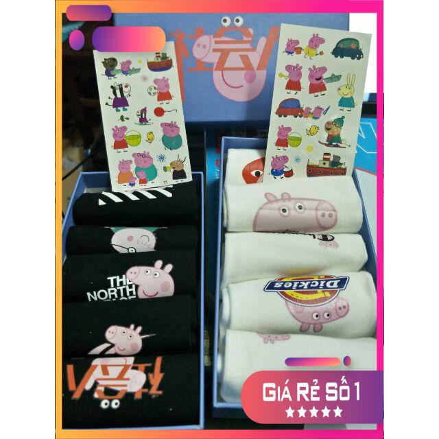 [ SIÊU KHUYẾN MẠI ] Hộp 5 đôi tất pegpa siêu đẹp đáng yêu.