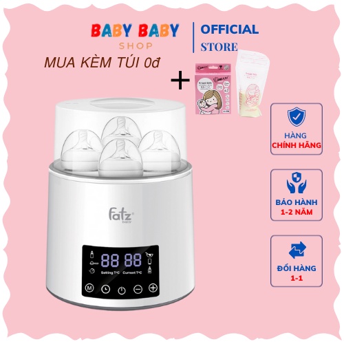 Máy hâm sữa tiệt trùng điện tử 4 bình fatzbaby QUATRO 1 FB3015CY