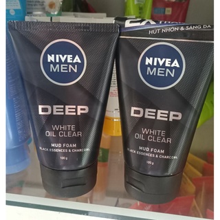 Sữa rửa mặt nivea men deep than đen hoạt tính hút nhờn sáng da