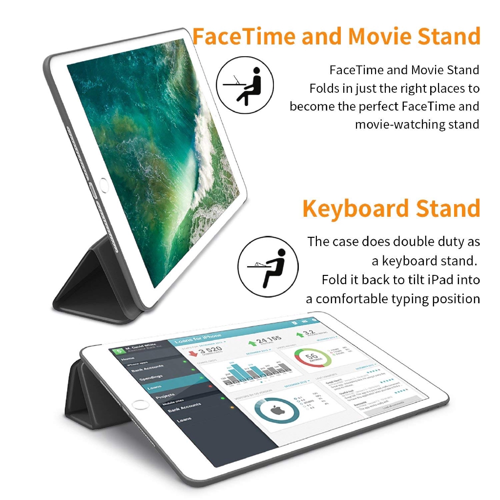 Bao da TPU Silicone mềm có chức năng tắt tự động cho 9.7 Inch Air Mini 1 2 3 4 5 7 8 Pro 10.5 10.2 inch 2017 2018 case | BigBuy360 - bigbuy360.vn