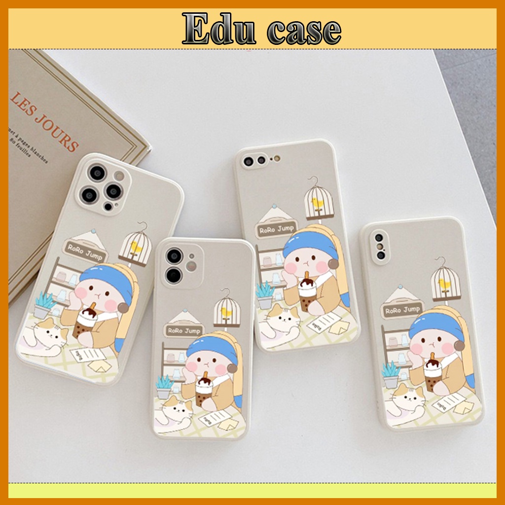 Ốp lưng IPhone Cạnh Vuông RoRo-Jump 6/6plus/6s/6splus/7/7plus/8/8plus/x/xr/xs/11/12/13/14/ Pro/ Max/ Pro Max/ Plus