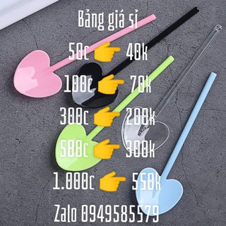 Combo 1.000 xẻng tim múc bột,  múc kem