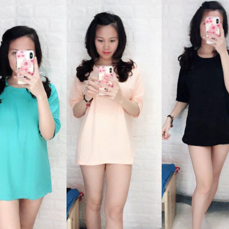 [ xả kho ] HS Áo thun cổ tròn màu tùy chọn