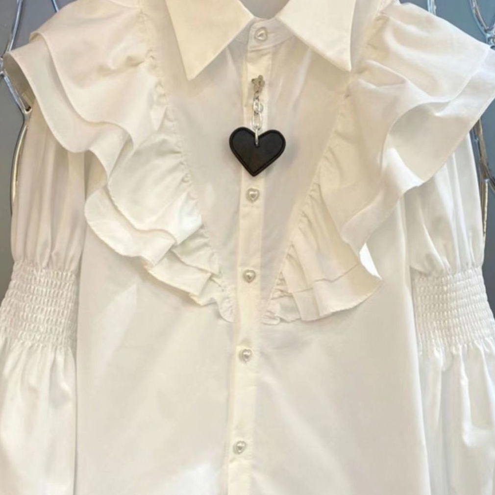 Áo Sơ Mi Nữ Dài Tay Nhún Bèo Mới