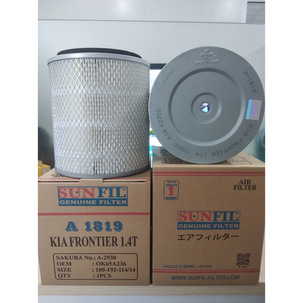 Lọc gió động cơ xe Kia 1T4, K2500, K2700, K3000 xe thaco