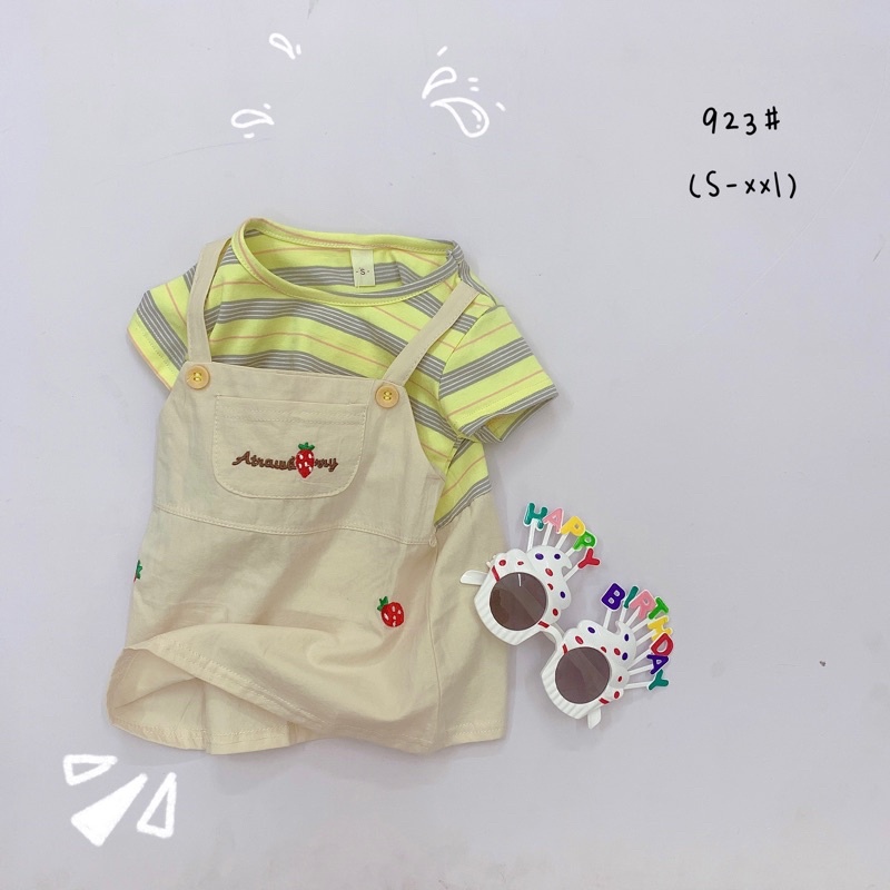 Mẫu Váy Trẻ Em Áo Kèm Yếm Liền Cho Bé Gái 6-12kg Hàng QCCC Loại 1