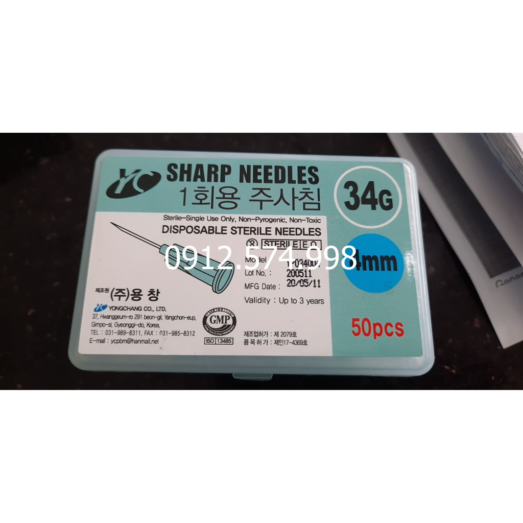 Kim tiêm meso Kim tiêm dưỡng chất căng bóng da ,Kim 34G Kim 32G Chuẩn y khoa