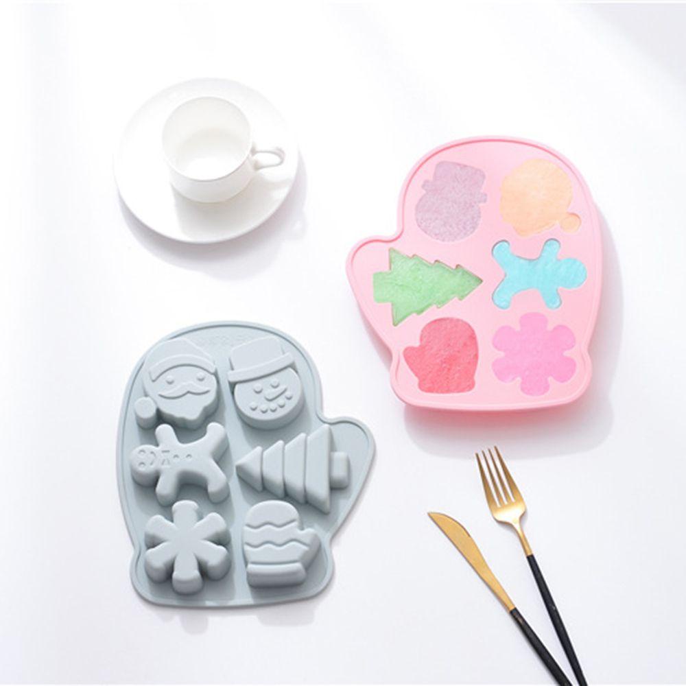 Khuôn Silicone Làm Bánh Tạo Hình Chủ Đề Giáng Sinh 6 Ngăn Tiện Dụng