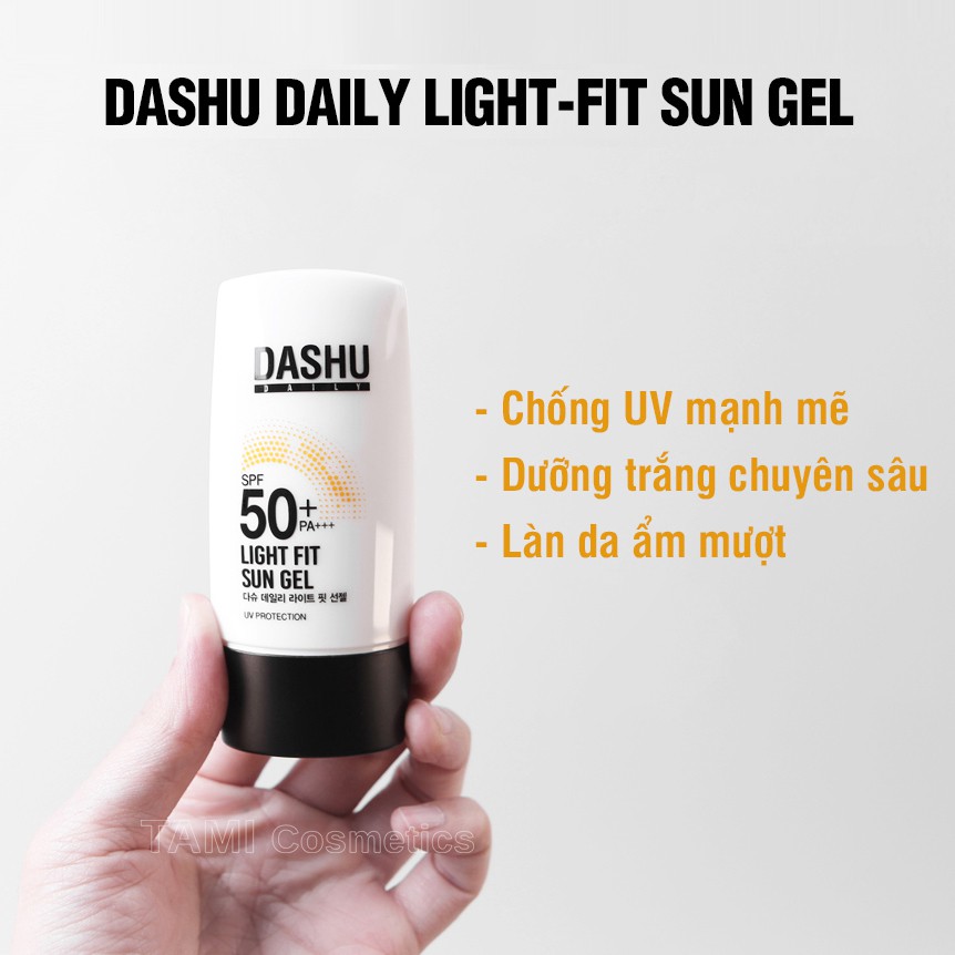 Kem chống nắng DASHU dạng gel 50ml và sữa rửa mặt nam 30ml Sản phẩm chính hãng không cồn cho nam từ Hàn Quốc TM-KS01
