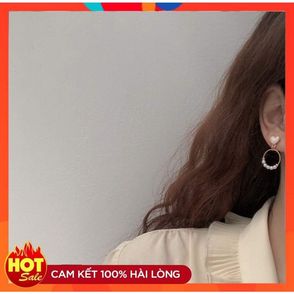 [HOT] BÔNG TAI KHUYÊN TAI TRÒN HÌNH TIM ĐÍNH HẠT NGỌC NHÂN TẠO PHONG CÁCH TIỂU THƯ CÁ TÍNH DỄ THƯƠNG 221BT004