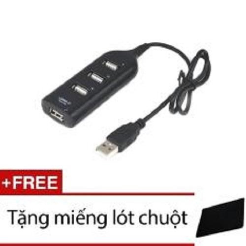 Hub usb hình ổ điện 1 ra 4 (Đen) + Tặng 1 lót chuột -dc247