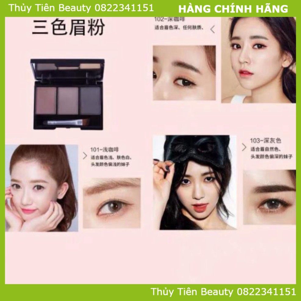 { Free Ship }Chì Kẻ Mắt- Bút kẻ lông mày 4 in 1 + 6  khuôn dán lông mày khác nhau chuẩn hàn quốc-MS019