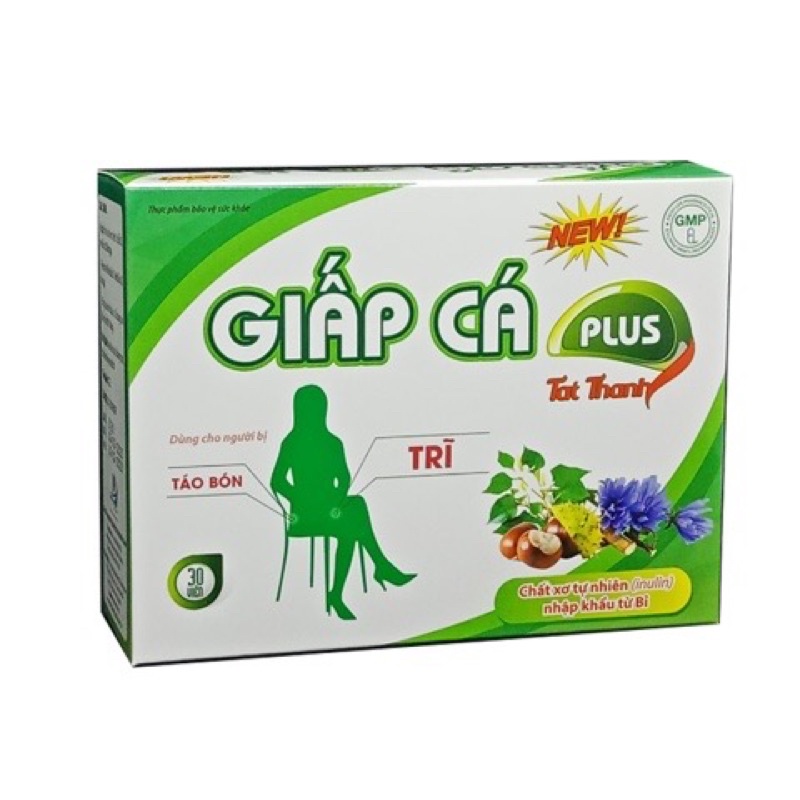 Viên uống Giấp Cá Plus - giúp nhuận tràng, giảm trĩ nội, trĩ ngoại, tăng sức bền thành mạch