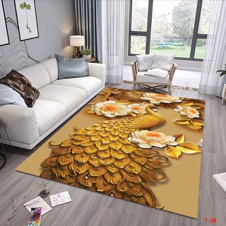 Thảm trải sàn Bali 5D 1m6x2m3 mẫu con công
