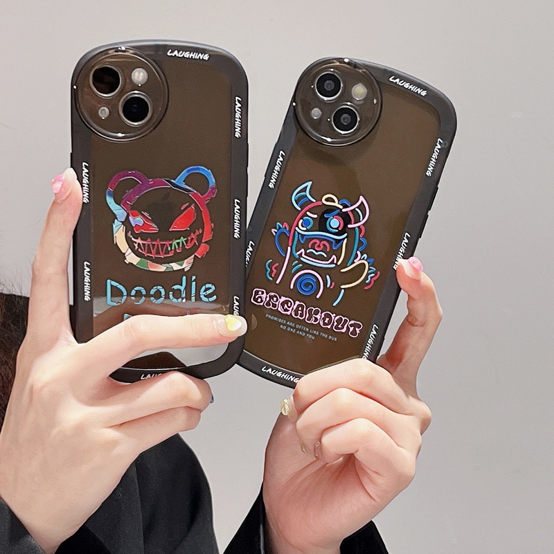 Ốp Điện Thoại Mềm Hình Quái Vật Nhỏ Nhiều Màu Sắc Thời Trang Cho iPhone 13 12 11 Pro Max XS Max XR 7 8 Plus