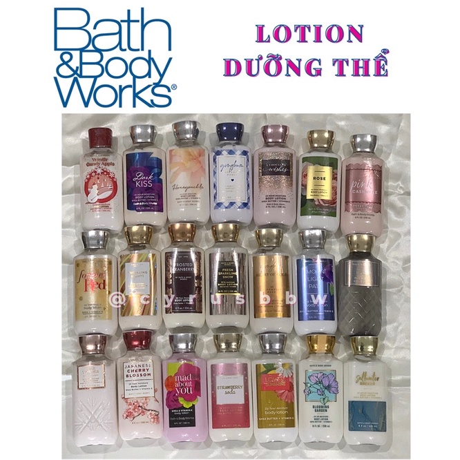 Thanh Lý Lotion Dưỡng Thể Bath &amp; Body Works Từ Mỹ