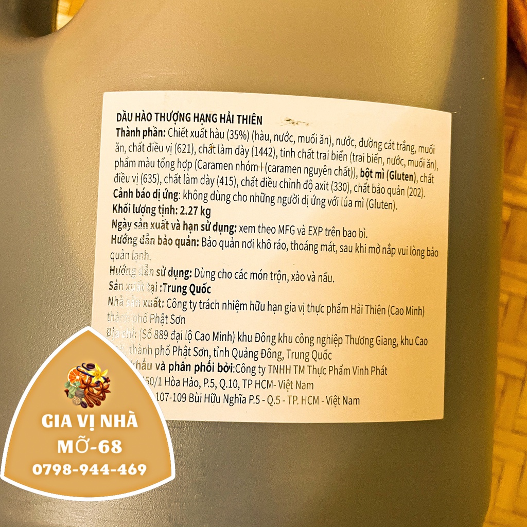 Dầu hào Thải Thiên cao cấp - bình 2.27kg
